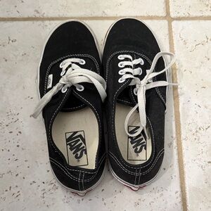 Vans Black and White Canvas Shoes